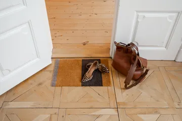 Stripes doormat horizontal - Dijon-brown-sand. 40x60 cm - tica copenhagen