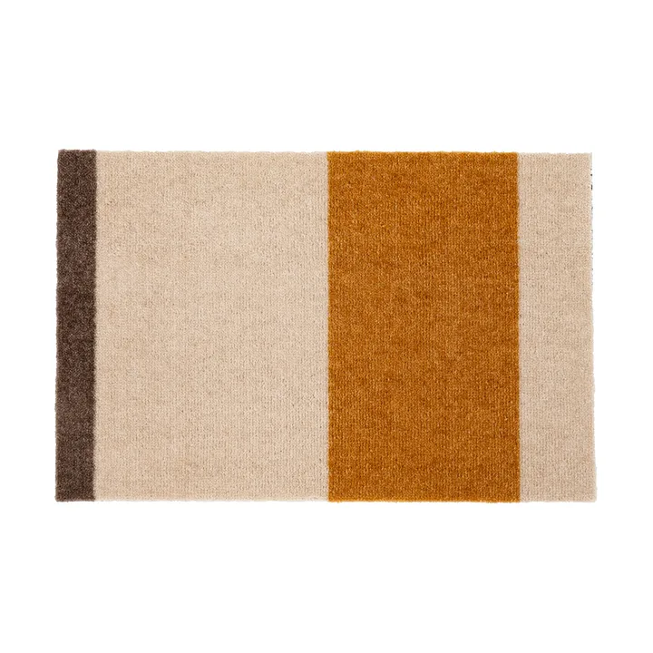 Stripes doormat horizontal - Ivory-dijon-brown. 40x60 cm - tica copenhagen