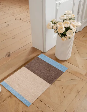 Stripes doormat horizontal - Ivory-sand-blue, 40x60 cm - tica copenhagen