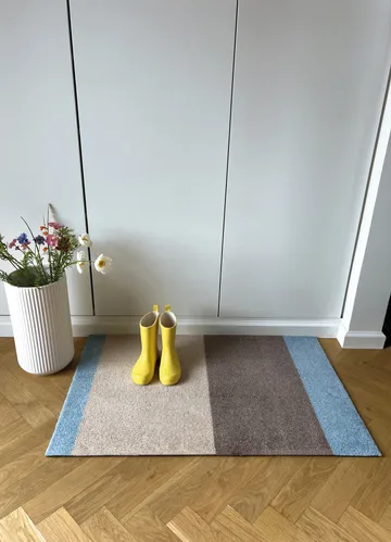 Stripes doormat horizontal - Ivory-sand-blue, 60x90 cm - tica copenhagen