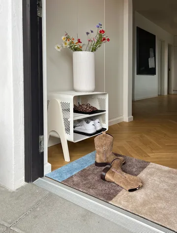 Stripes doormat horizontal - Ivory-sand-blue, 60x90 cm - tica copenhagen
