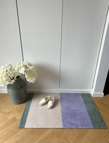 Stripes doormat horizontal - Lilac-ivory-green, 60x90 cm - tica copenhagen