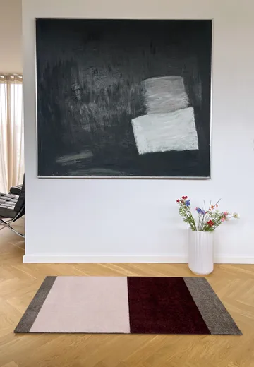 Stripes hallway rug horizontal - Bordeaux-rose-sand, 67x120 cm - tica copenhagen