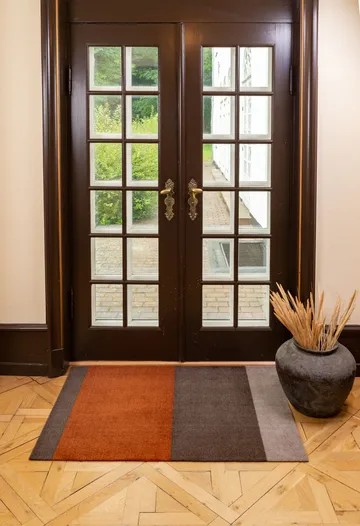 Stripes hallway rug horizontal - Brown-terracotta90x130 cm - tica copenhagen