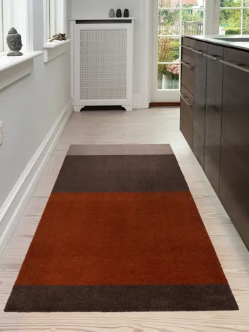 Stripes hallway rug horizontal - Brown-terracotta90x200 cm - tica copenhagen