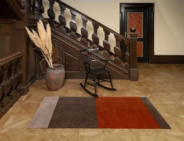 Stripes hallway rug horizontal - Brown-terracotta90x200 cm - tica copenhagen