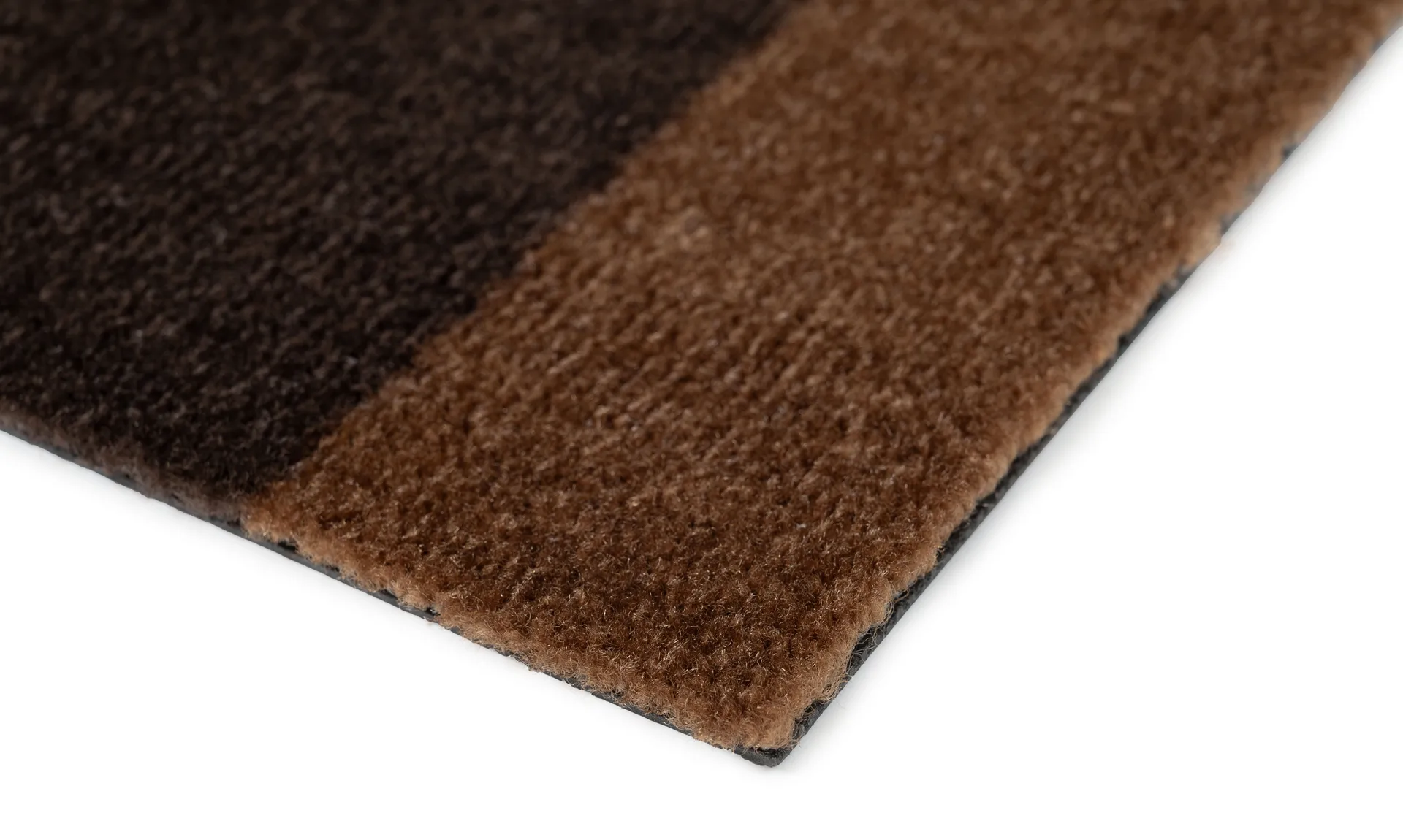 Stripes hallway rug horizontal, Cognac-dark brown-black, 67x120 cm tica copenhagen