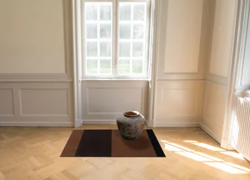 Stripes hallway rug horizontal - Cognac-dark brown-black, 90x130 cm - tica copenhagen