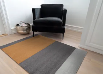 Stripes hallway rug horizontal - Grey-grey-dijon. 90x130 cm - tica copenhagen