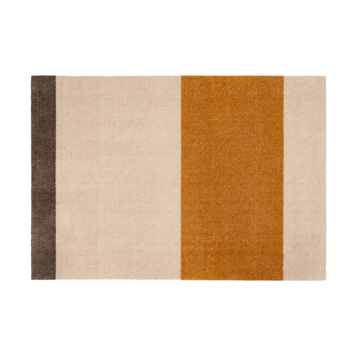 Stripes hallway rug horizontal - Ivory-dijon-brown. 90x130 cm - tica copenhagen