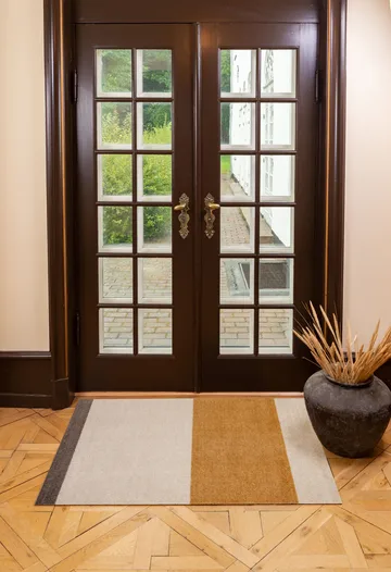 Stripes hallway rug horizontal - Ivory-dijon-brown. 90x130 cm - tica copenhagen