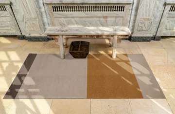 Stripes hallway rug horizontal - Ivory-dijon-brown. 90x200 cm - tica copenhagen