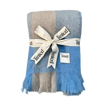 Ahlblom wool throw 130x170 cm - Beige-blue - Tinted