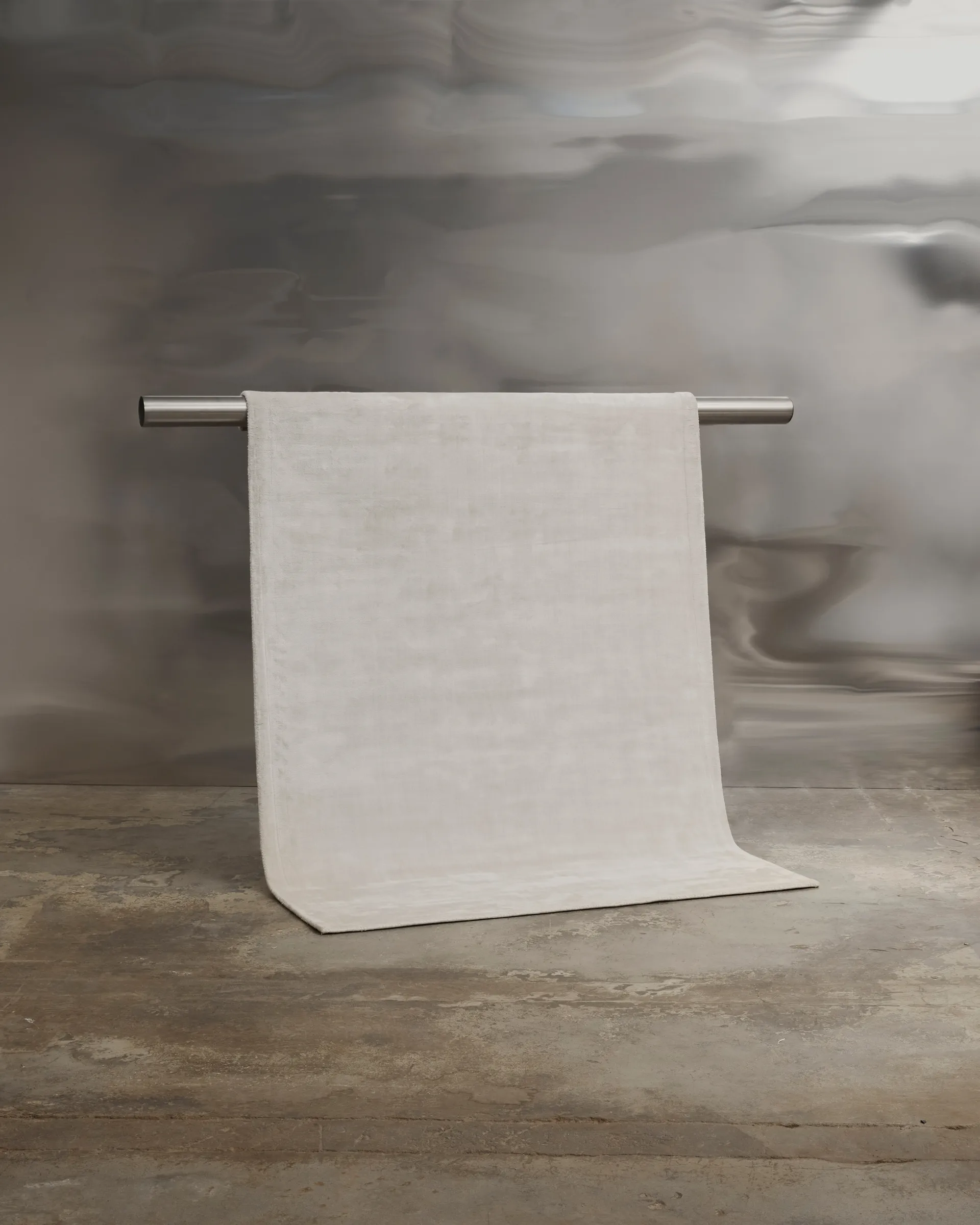 Backfjall viscose carpet 170x240 cm, Offwhite Tinted