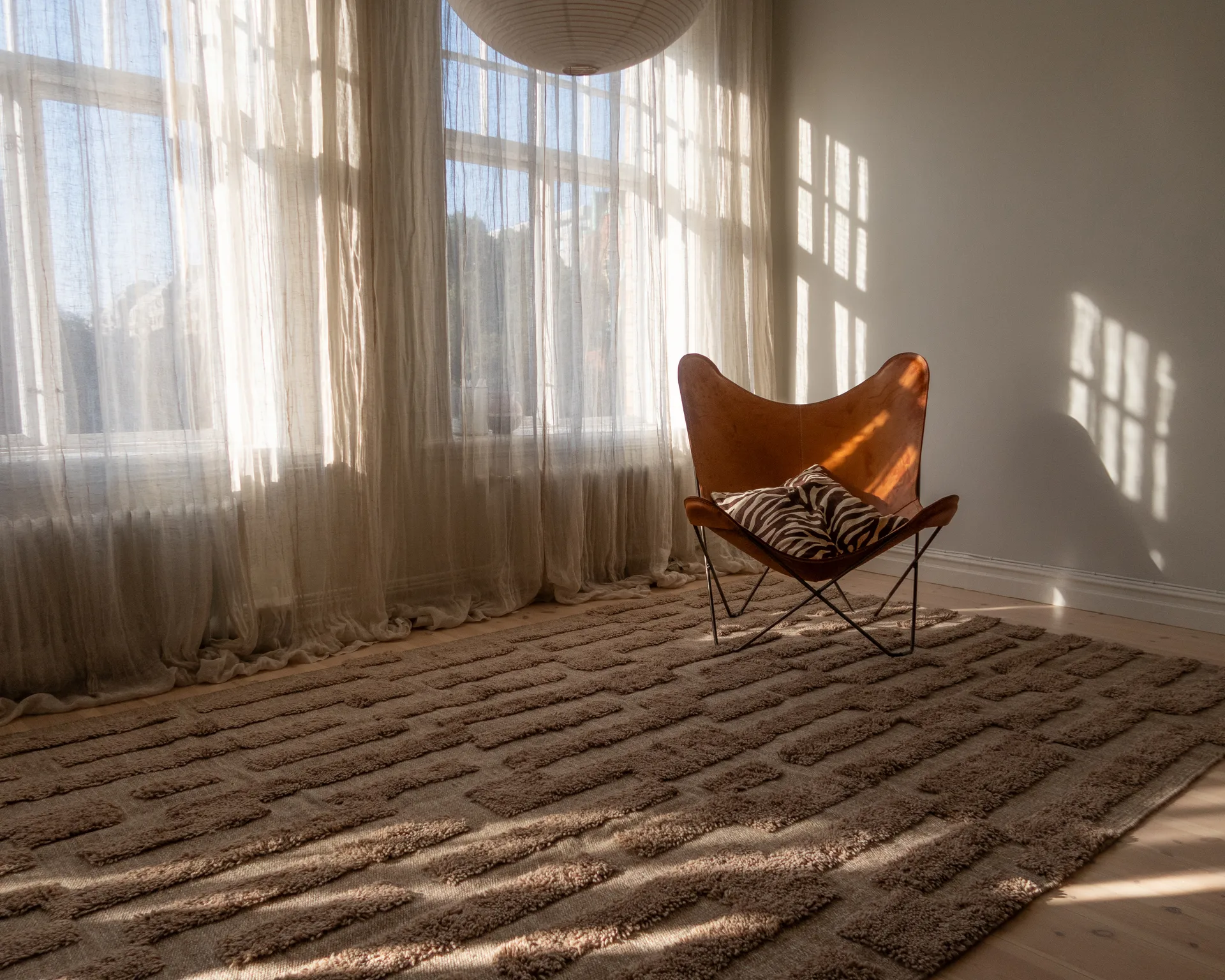 Bielke wool rug 300x400 cm, Dark beige Tinted