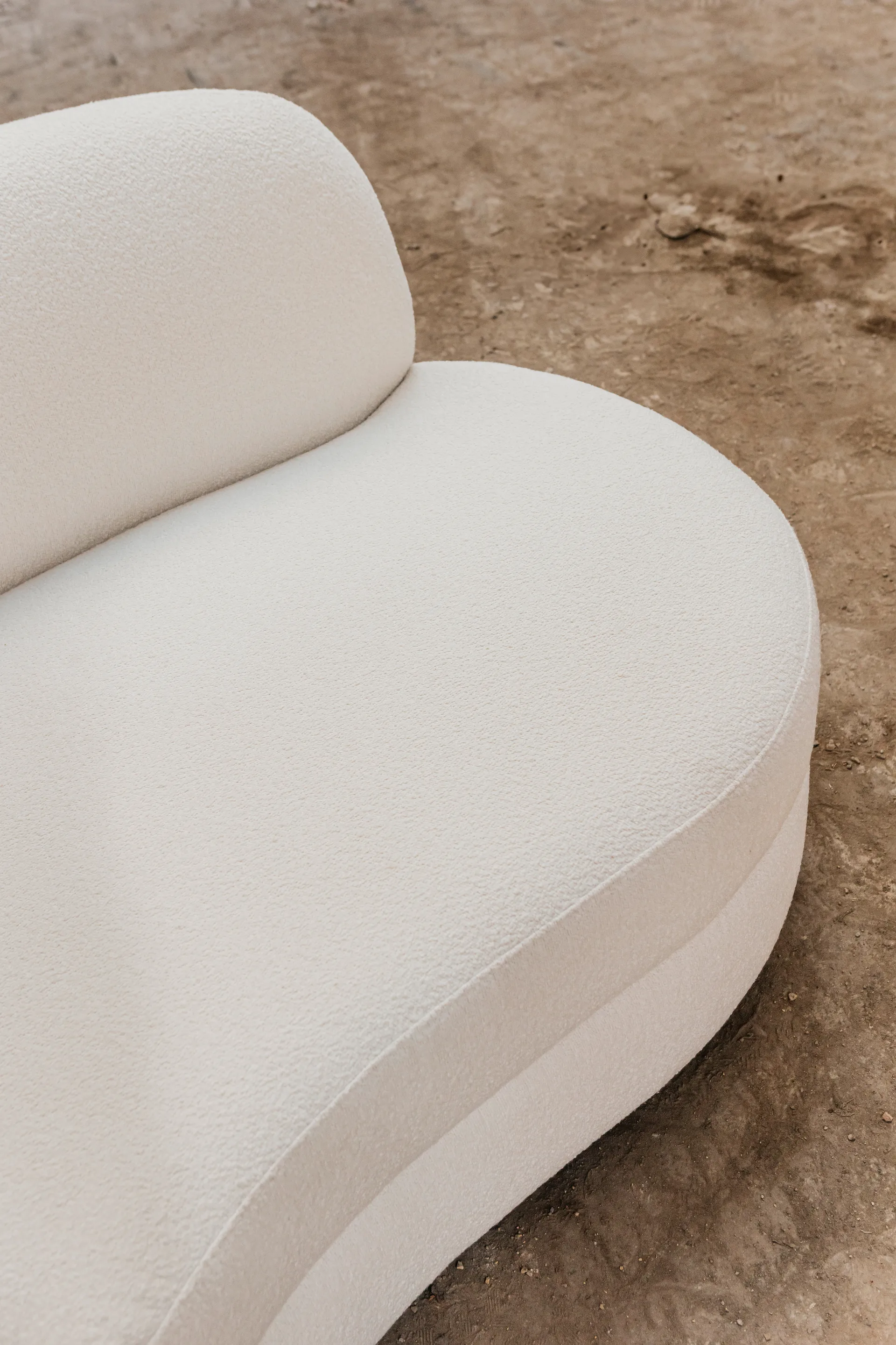 Delon sofa, Bouclé off-white Tinted