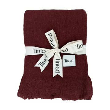 Fingal wool throw - Solid wine red, 130x170 cm - Tinted