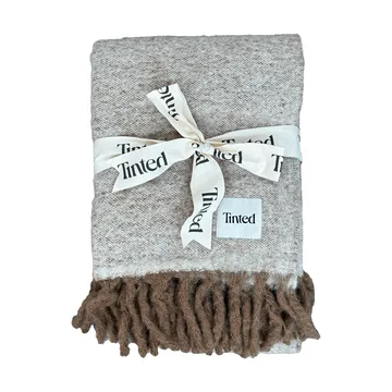 Fridh mohair throw - Brown–off white, 130x170 cm - Tinted