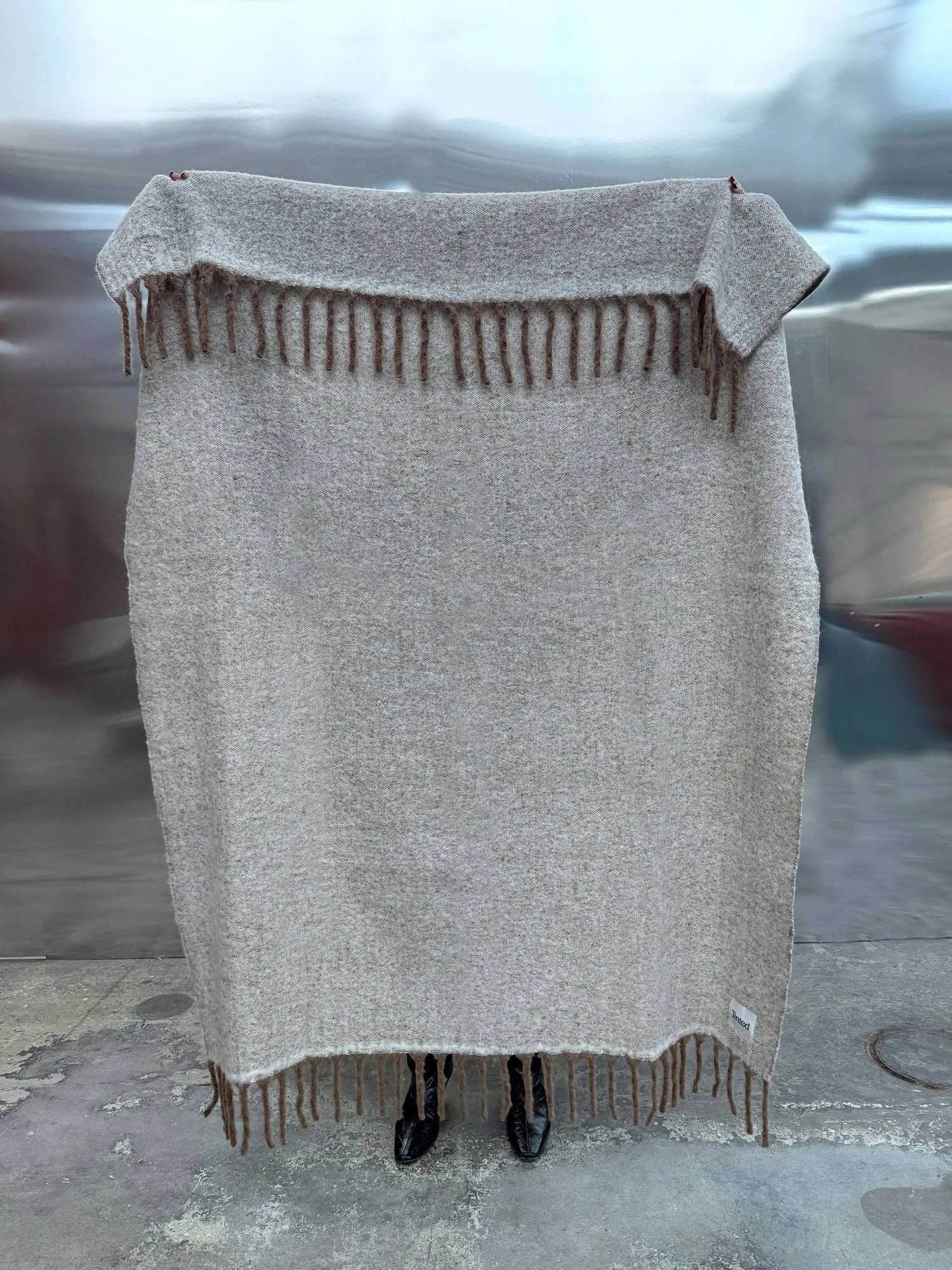 Fridh mohair throw, Brown–off white, 130x170 cm Tinted