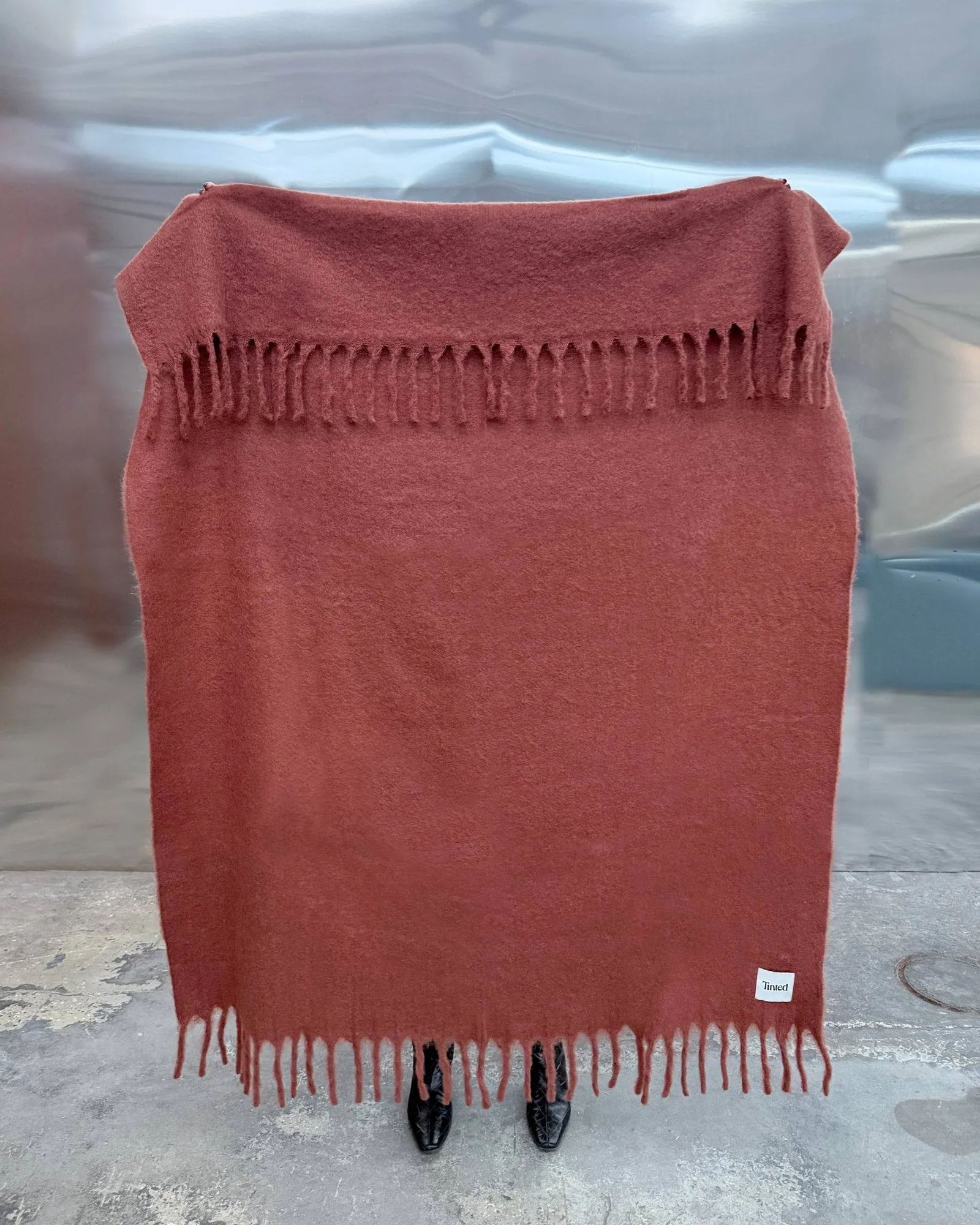 Fridh mohair throw, Rust, 130x170 cm Tinted