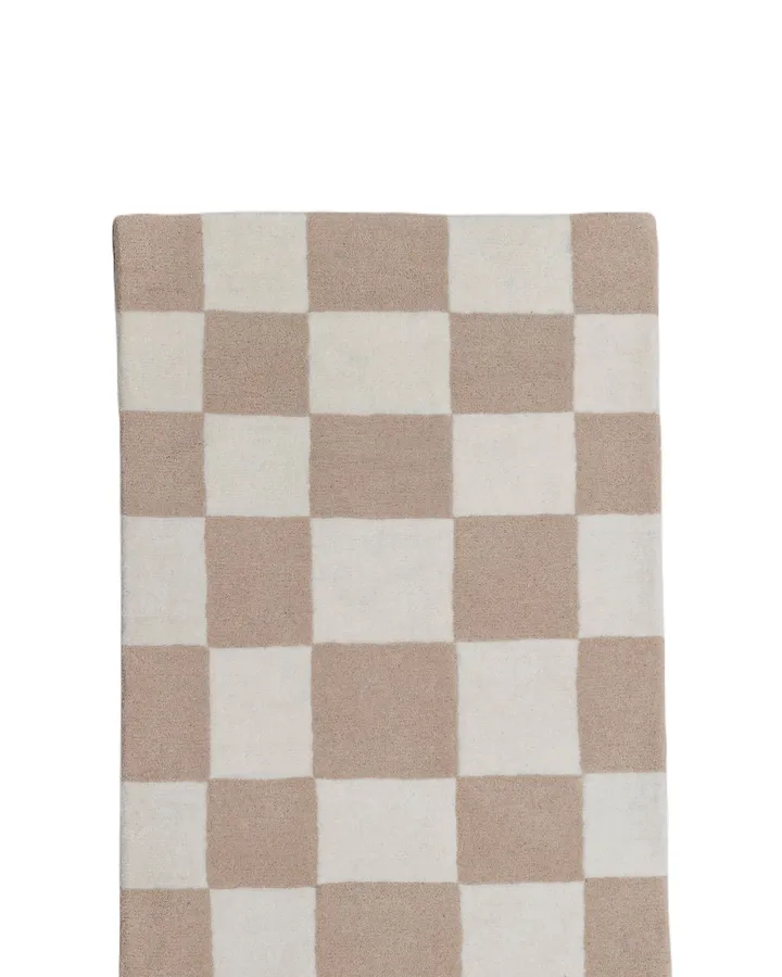 Hafstrom entrance rug wool 80x300 cm - Beige-white - Tinted