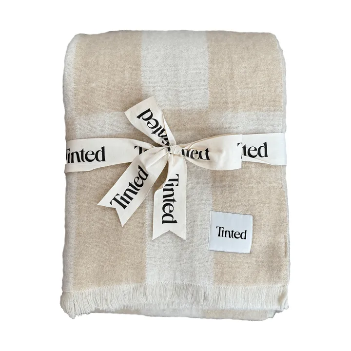 Hallin mohair throw - Beige-off white, 130x170 cm - Tinted