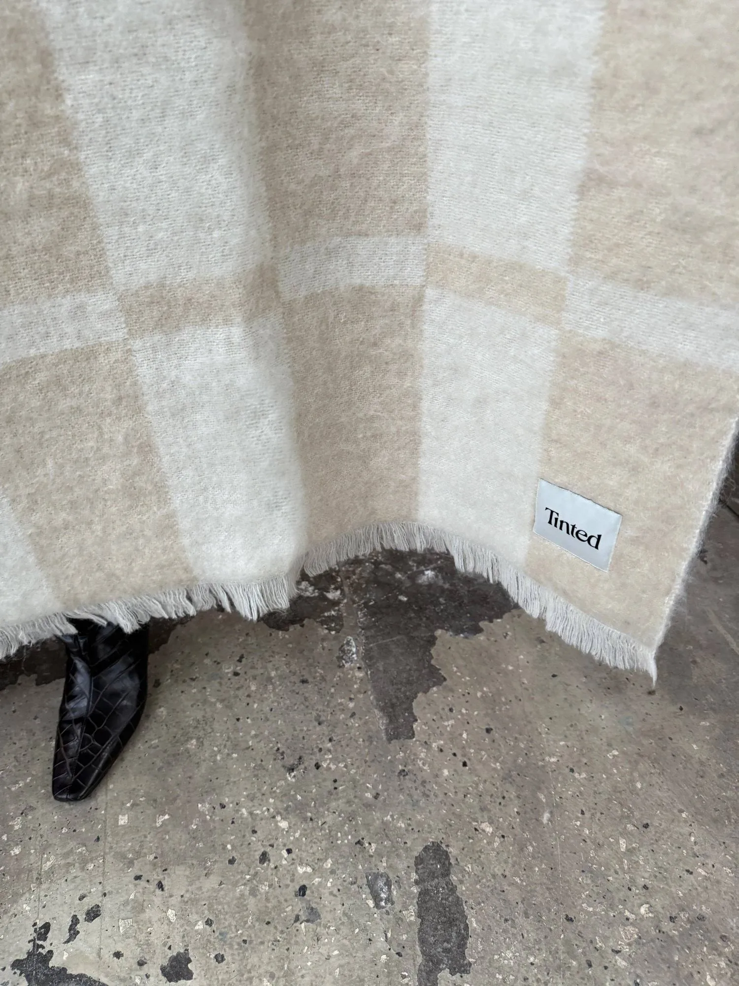 Hallin mohair throw, Beige-off white, 130x170 cm Tinted