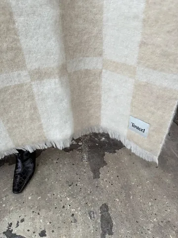 Hallin mohair throw - Beige-off white, 130x170 cm - Tinted