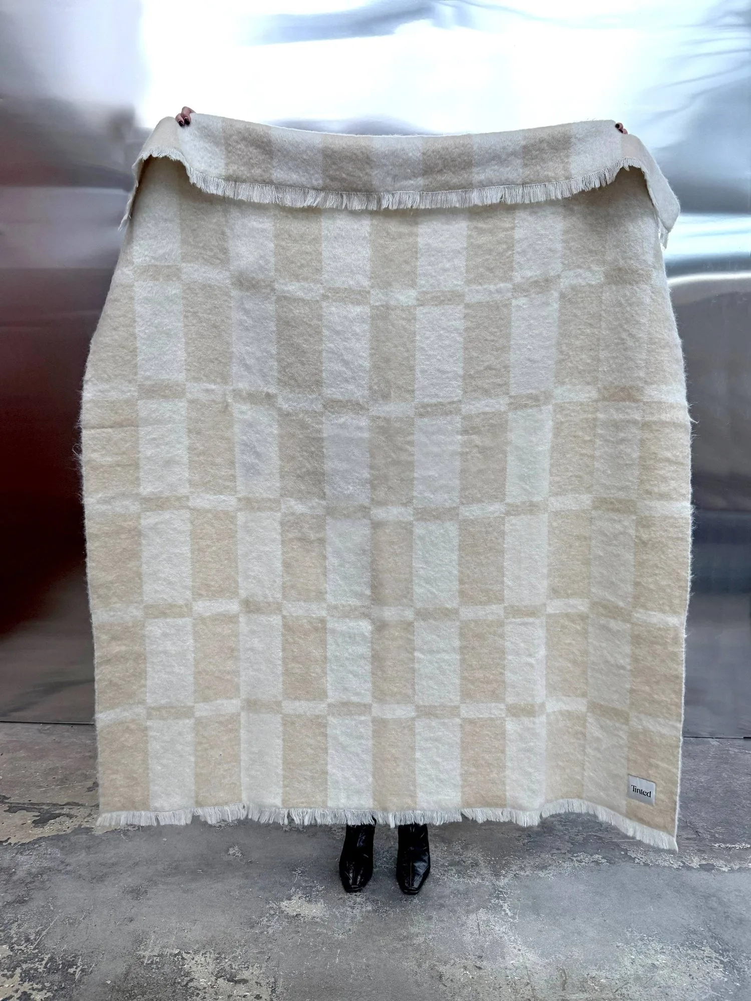 Hallin mohair throw, Beige-off white, 130x170 cm Tinted