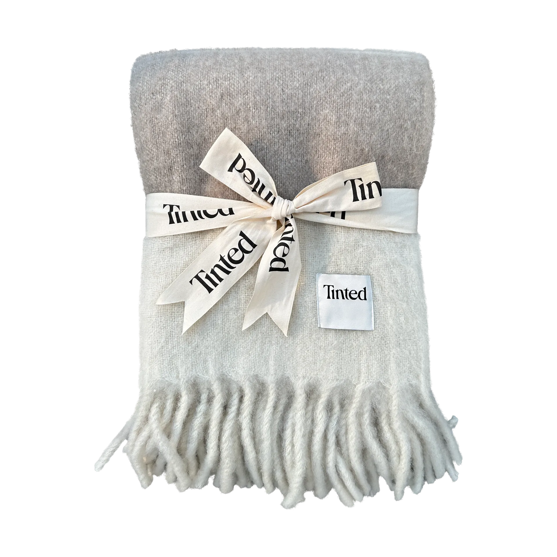 Hemple wool throw 130x170 cm, Beige-offwhite Tinted