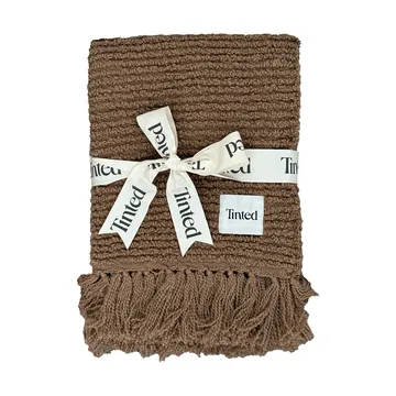 Janzen bouclé throw - Solid natural brown, 130x170 cm - Tinted