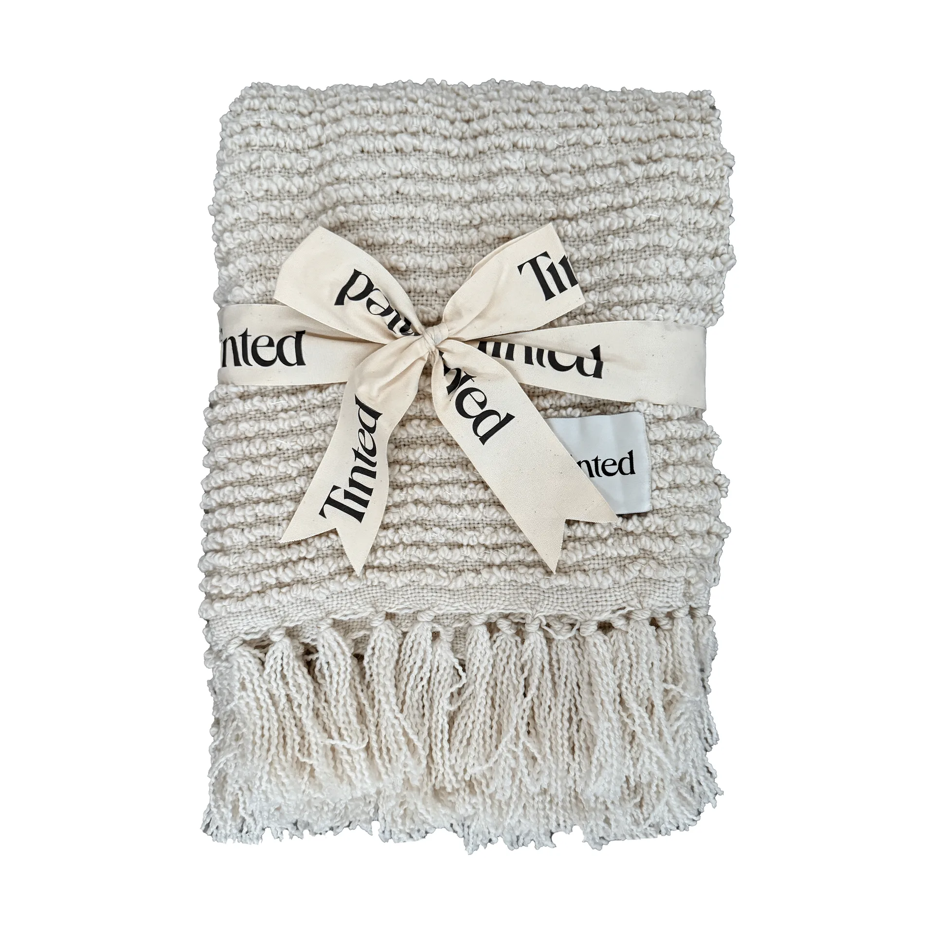 Janzen bouclé throw, Solid off-white-natural, 130x170 cm Tinted