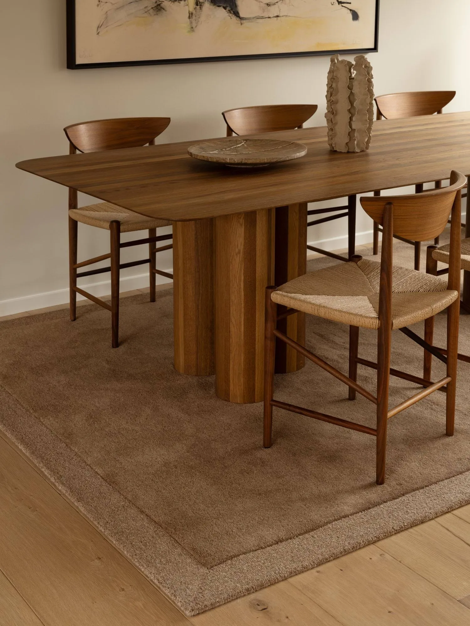 Louis wool rug, Beige brown, 200x300 cm Tinted