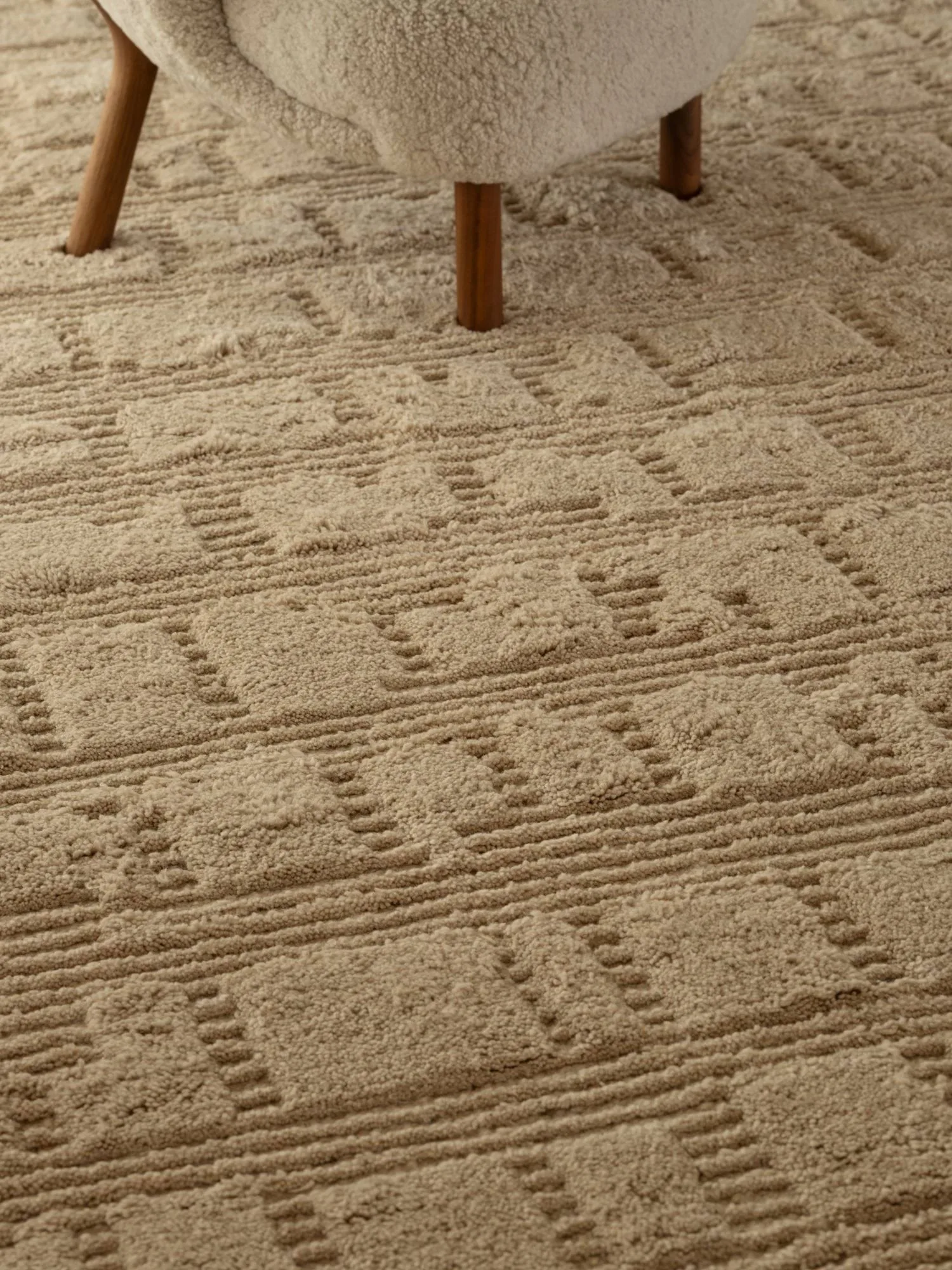 Lydahl wool rug, Beige, 200x300 cm Tinted