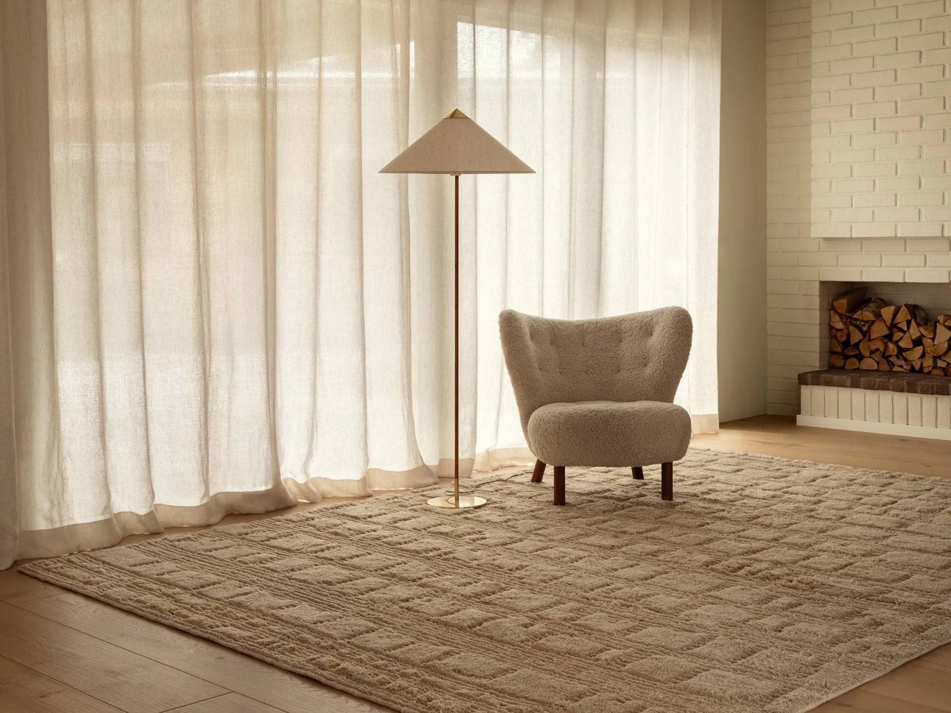 Lydahl wool rug, Beige, 250x350 cm Tinted