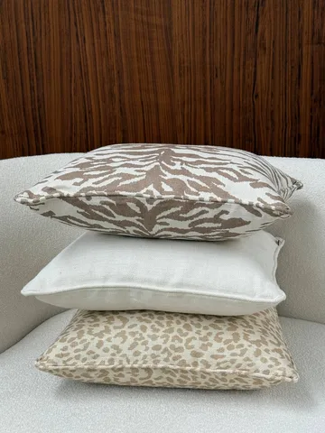 Norell cushion - Leopard beige-off white, 50x50 cm - Tinted