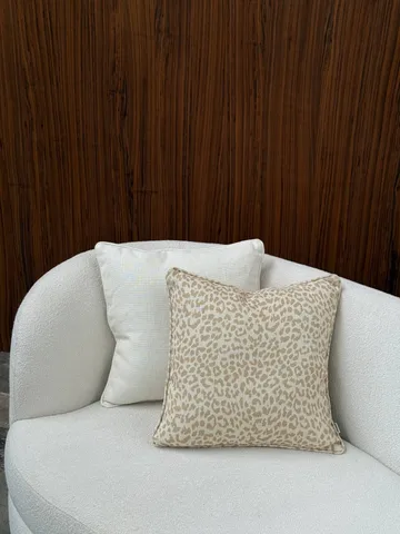Norell cushion - Leopard beige-off white, 50x50 cm - Tinted