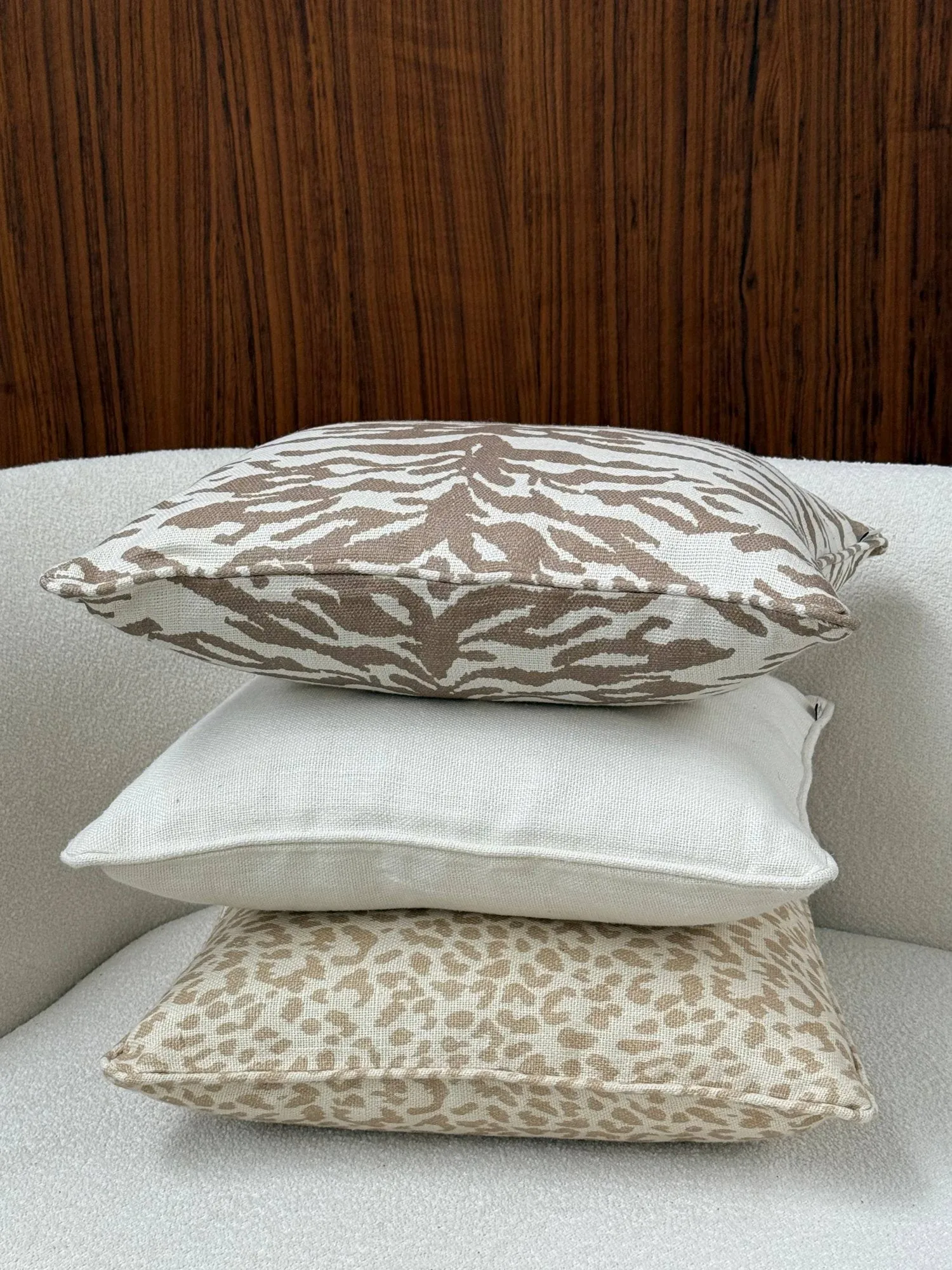 Norell cushion, Tiger beige-off white, 50x50 cm Tinted