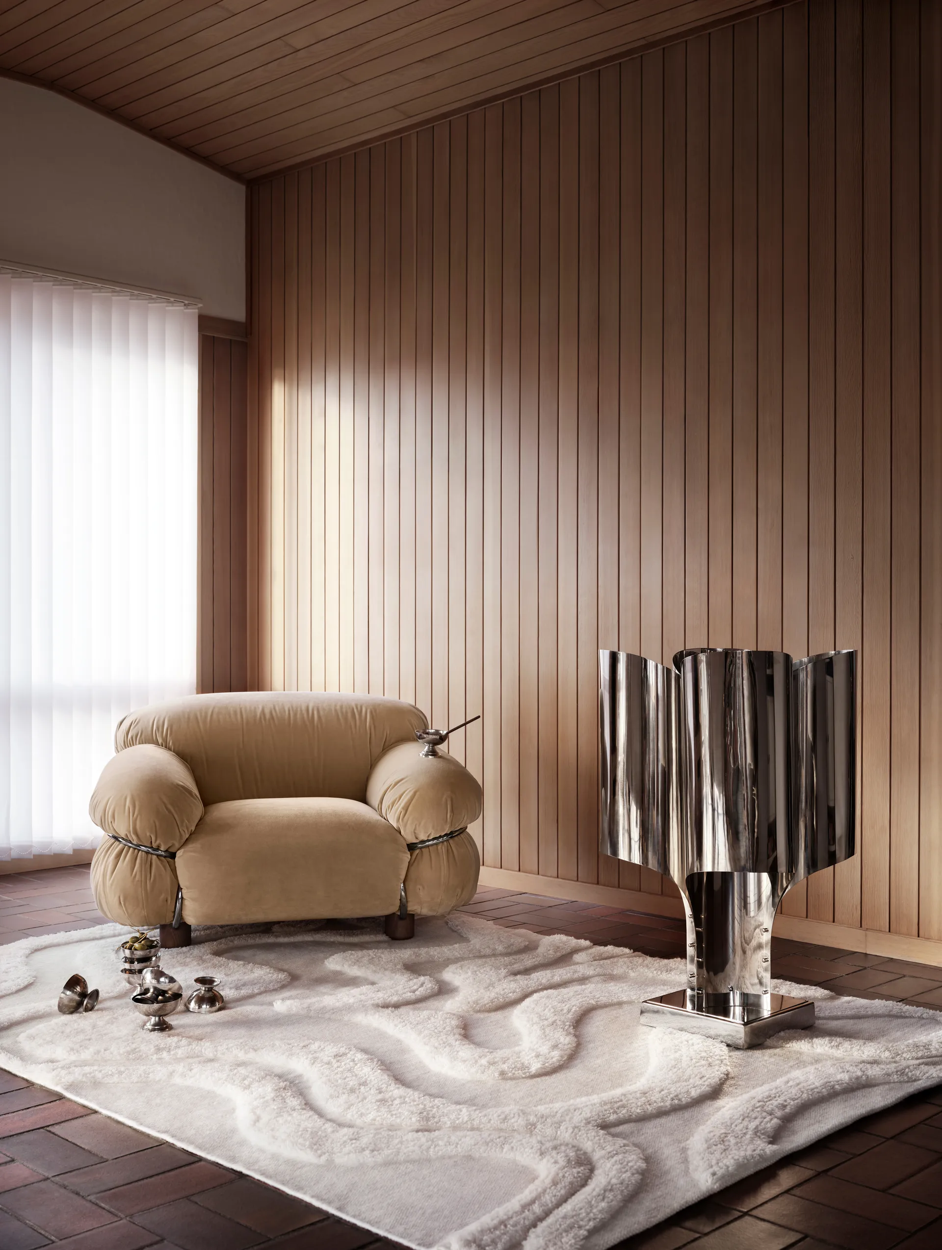 Norlander wool carpet 260x350 cm, Offwhite Tinted