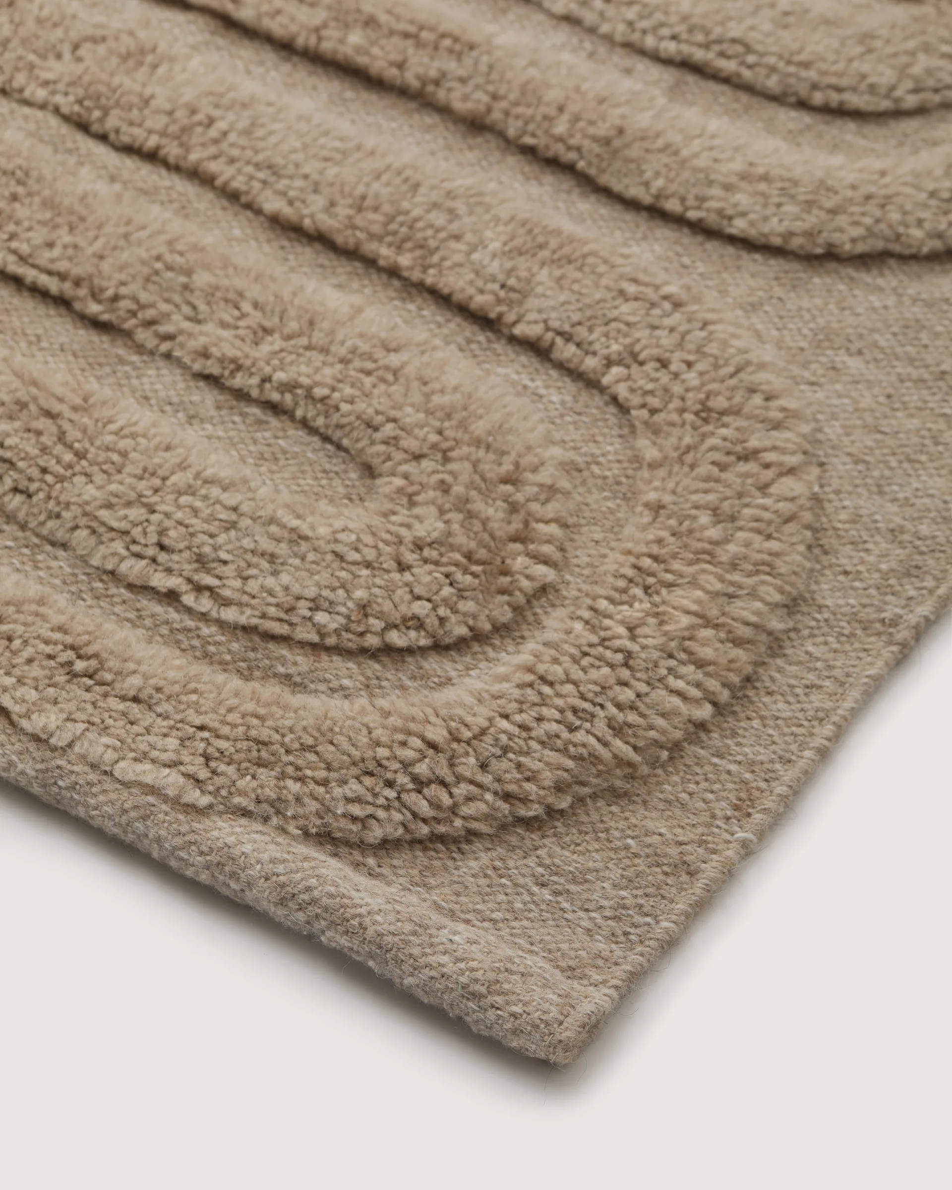 Riklund wool carpet 160x230 cm, Beige-melange Tinted