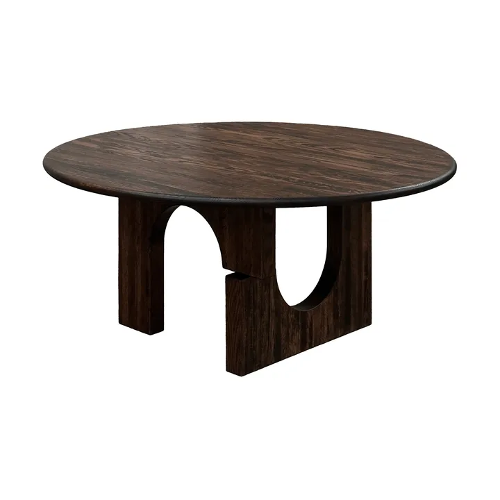 Sanders dining table Ø160 cm - Dark stained oak - Tinted