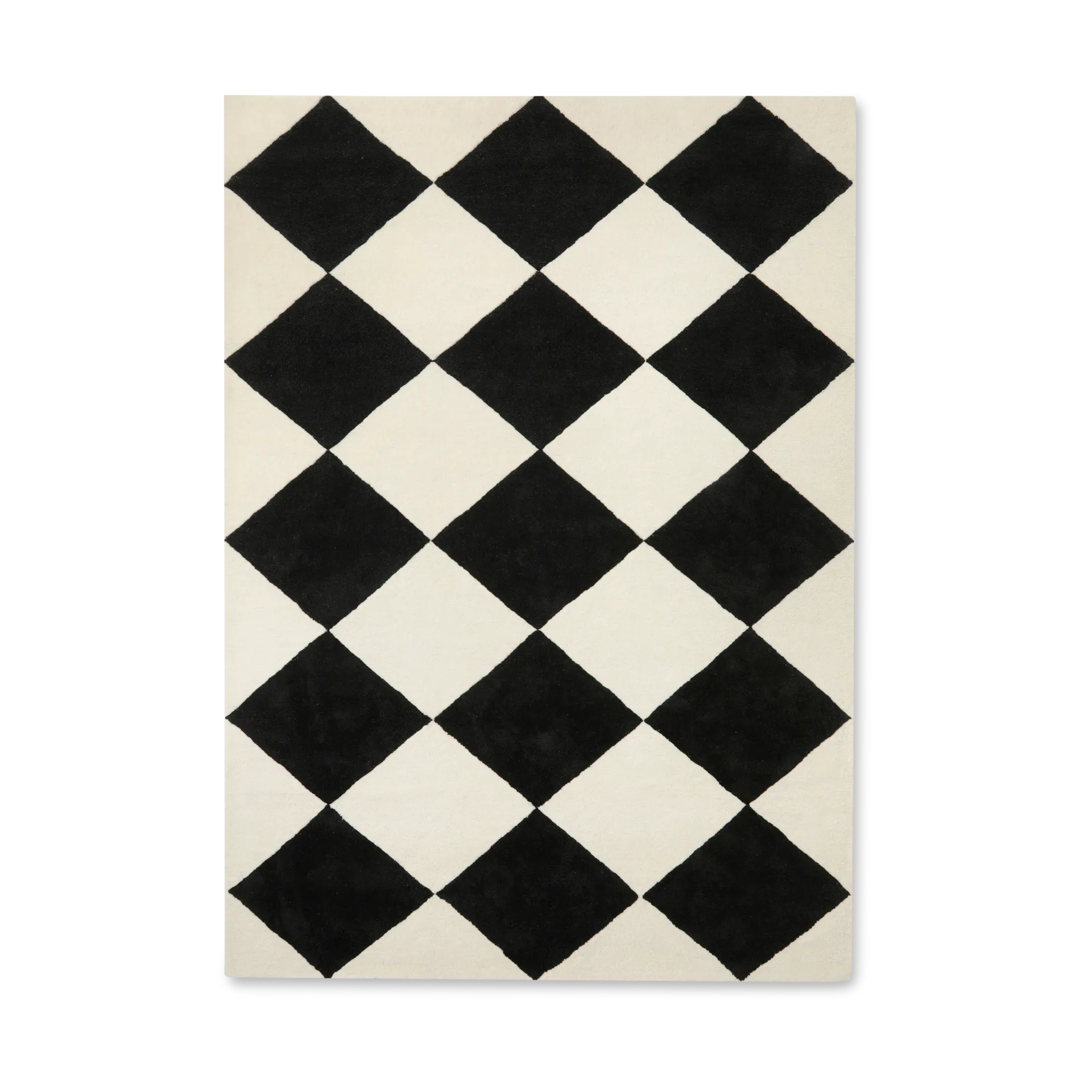 Tenman wool carpet 170x240 cm, Black-white Tinted