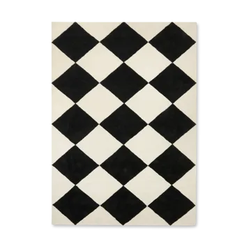 Tenman wool carpet 200x300 cm - Black-white - Tinted