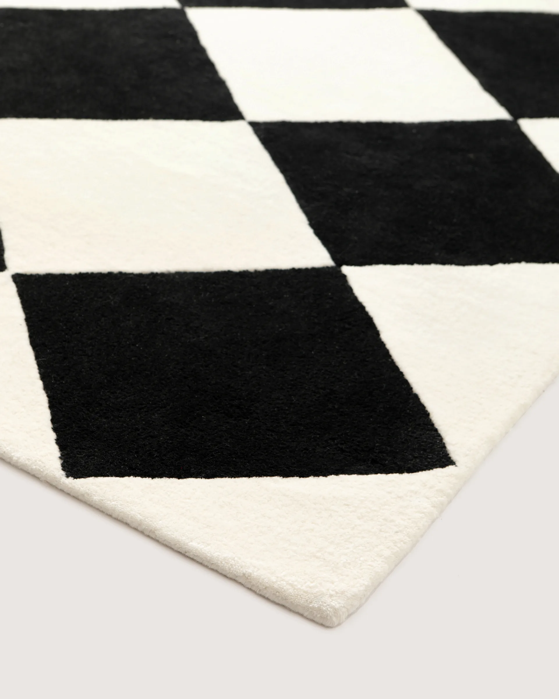 Tenman wool carpet 250x350 cm, Black-white Tinted