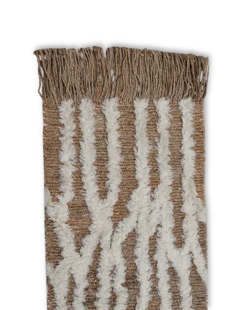 Wahl entrance rug jute 80x300 cm - Brown-offwhite - Tinted