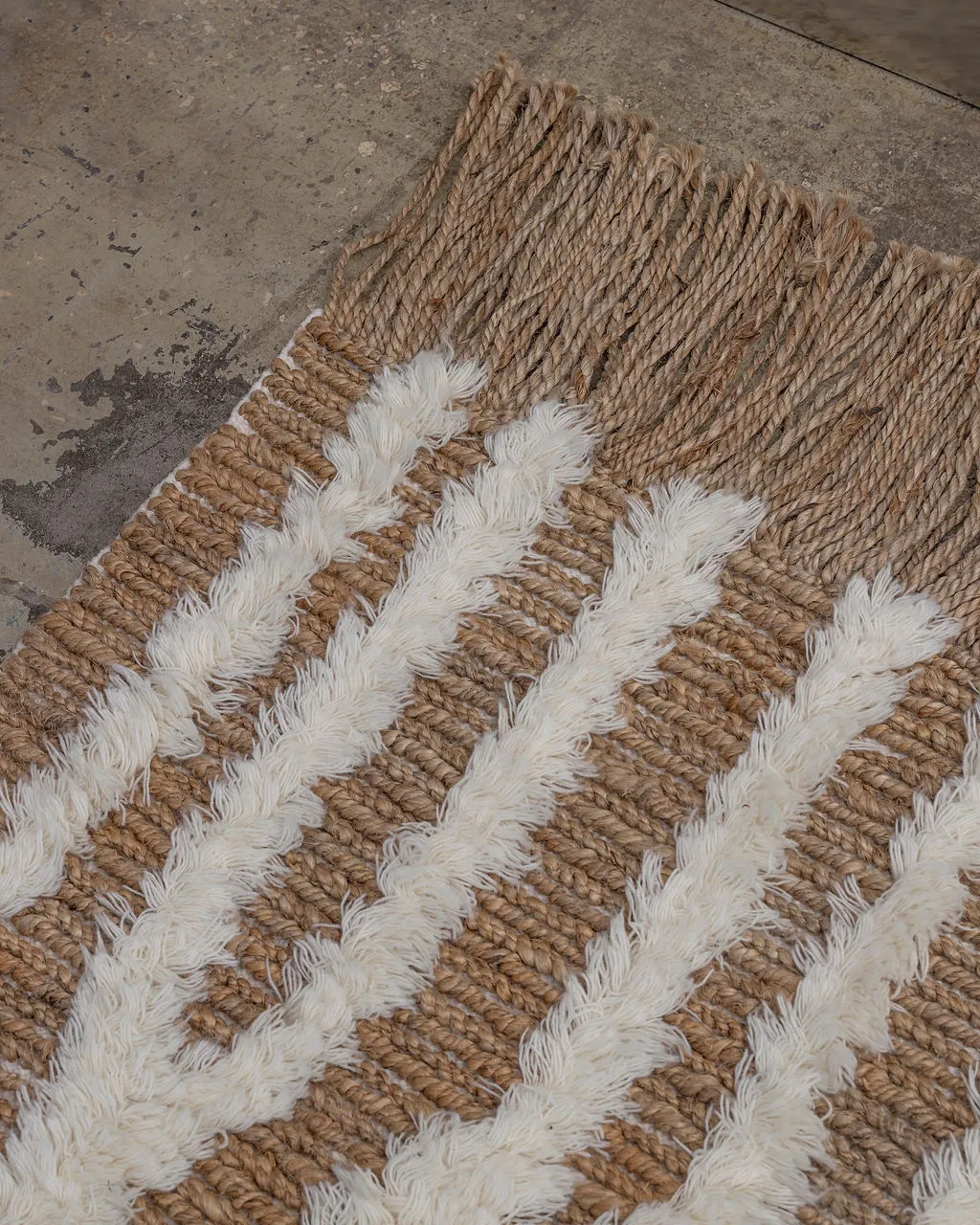 Wahl entrance rug jute 80x300 cm, Brown-offwhite Tinted