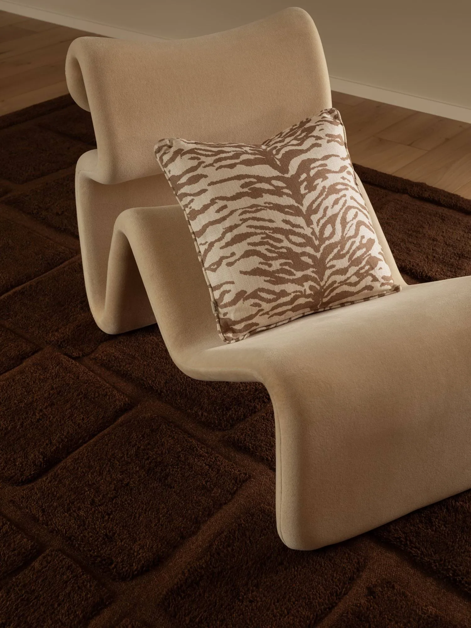 Wandel wool rug, Brown, 200x300 cm Tinted