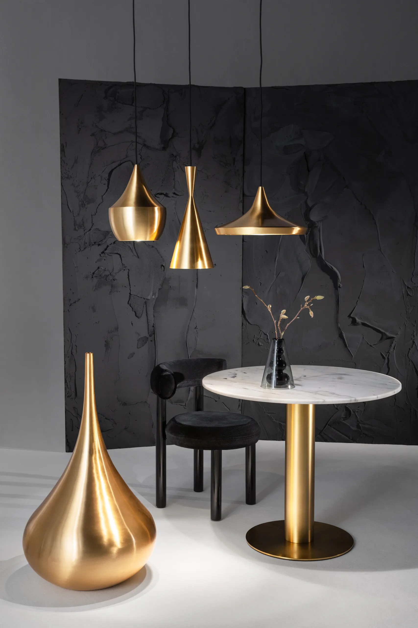 Bump Cone vase, Black Tom Dixon