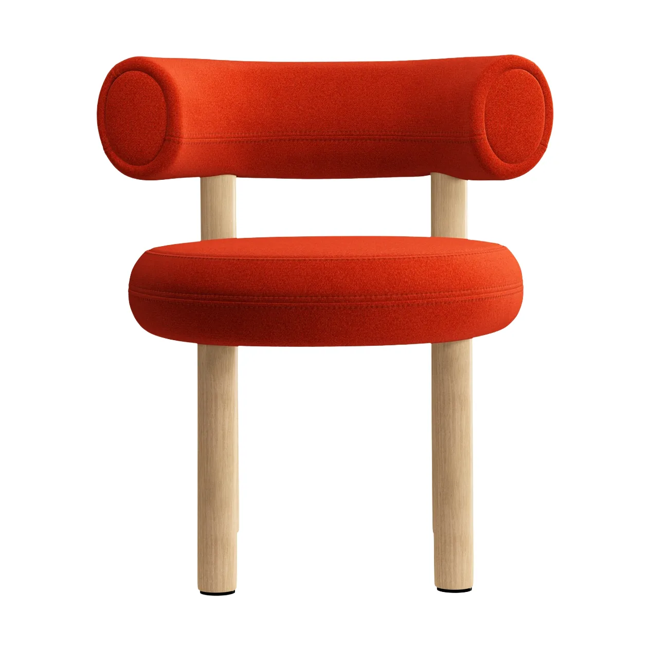 Fat dining chair, Brushed oak, Hallingdal 65 Orange Tom Dixon