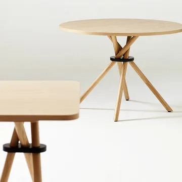 Flash coffee table Ø60 cm - Copper-brass stand - Tom Dixon